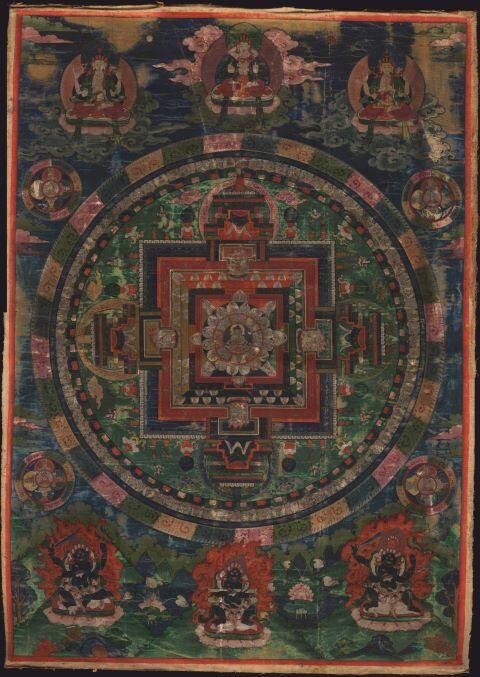 Mandala s Buddhou Vairóčanou
