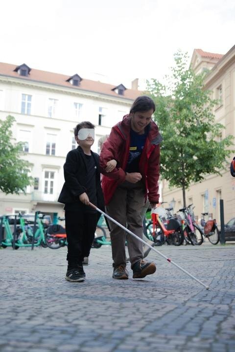 V rámci hry Open Senses si zájemci vyzkoušeli, jaké to je, když člověk třeba nevidí.