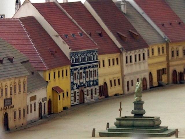 Model historického centra Třebíče v podobě z roku 1835 z dílny modeláře Stanislava Vršky. 