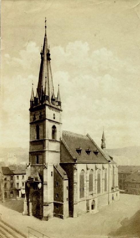 Stav kostela Nanebevzetí Panny Marie v Ústí nad Labem po roce 1901