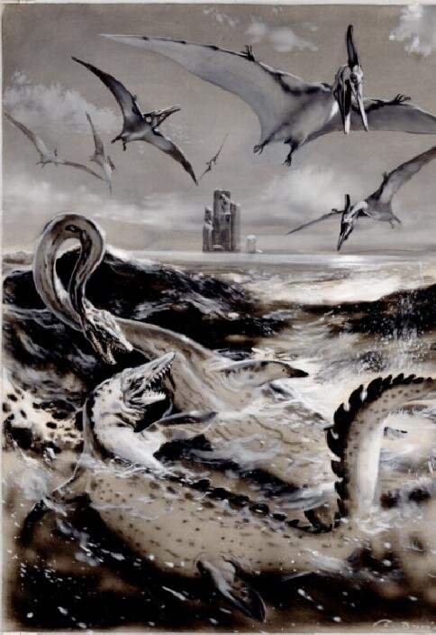 Zdeněk Burian byl nejvýznamnějším představitelem ilustrace dobrodružné literatury 20. století. Jeho ilustrace pravěkých rostlin a živočichů doplnily knihu povídek Josefa Augusty Zavátý život.