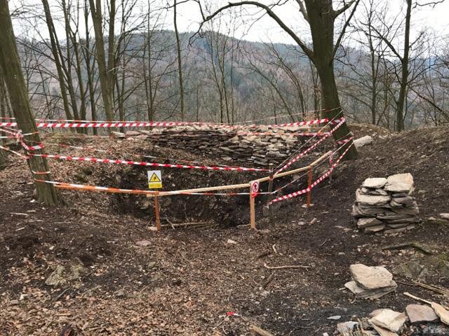 Stav v průběhu archeologického průzkumu