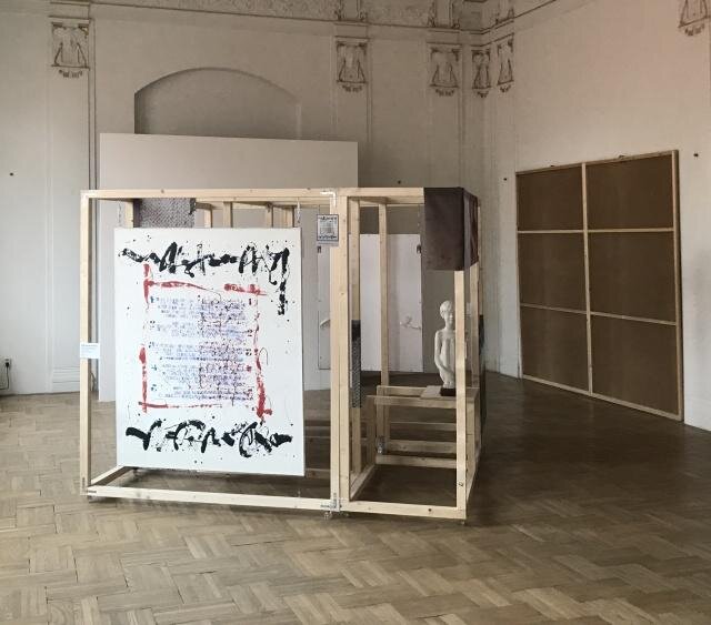 Velkoformátový letteristický obraz Zdeňka Kirchnera