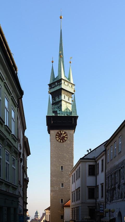 Charakteristická znojemská radniční věž