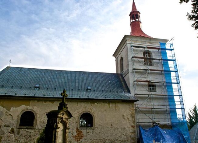 Kostel sv. Jakuba v Letařovicích, renovace fasády