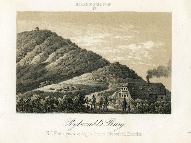 Obří bouda, Sněžka, rytina