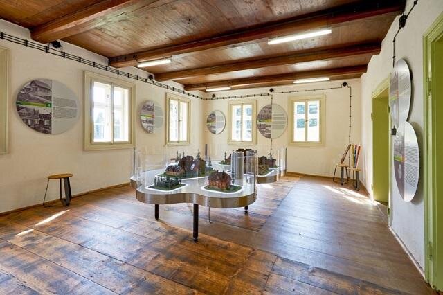 Expozice Sklářská osada Kristiánov – model osady z dob jeho největší slávy