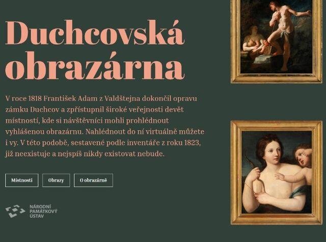 Náhled webu Duchcovské obrazárny