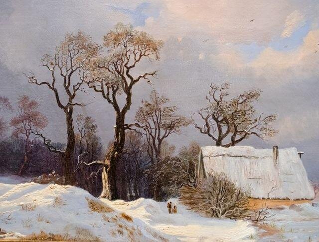 Berta Grab, Zimní odpoledne, 1865, olej