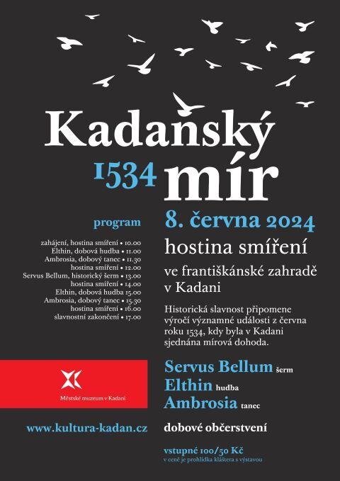 Pozvánka na slavnost k výstavě Kadaňský mír 1534