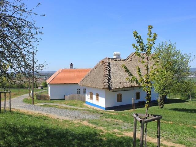 Pohled na jednu ze staveb parku