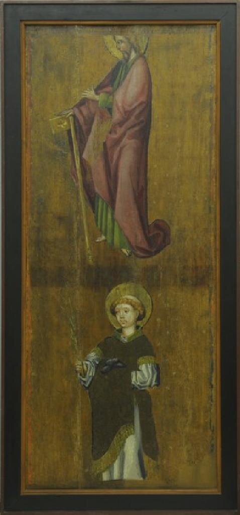 Sv. Jan a Sv. Vavřinec na oltářním křídle z Roudník