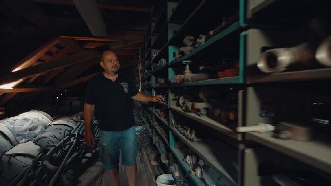 Tomáš Vodochodský v prostorách pivovaru