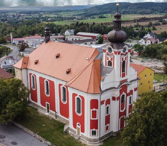 Exteriér po obnově z ptačí perspektivy