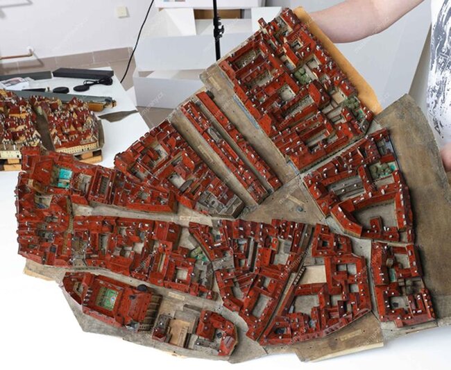 Pohled na jeden z dílů modelu z ptačí perspektivy