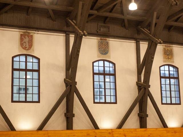 Interiéry obnovené jízdárny v Terezíně
