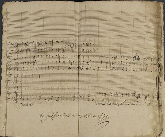 Vejvanovský – partitura Vidi Dominum