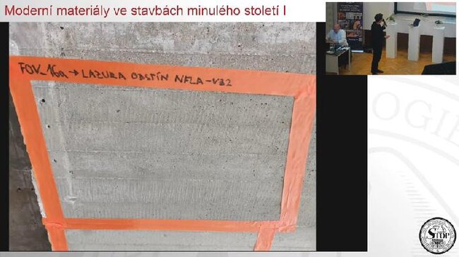Vzorkování betonu během obnovy