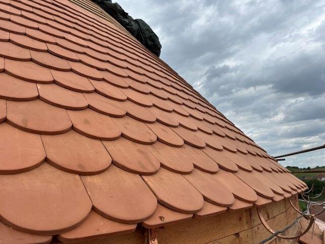 Detailní pohled na nově položené bobrovky