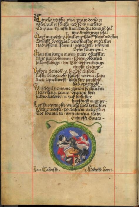 Renesanční iluminovaný česky psaný rukopis vznikl v pražské dílně Jana Táborského z Klokotské Hory v letech 1557–1558 prací písaře Vavřince Bílého a iluminátora Fabiána Puléře.
