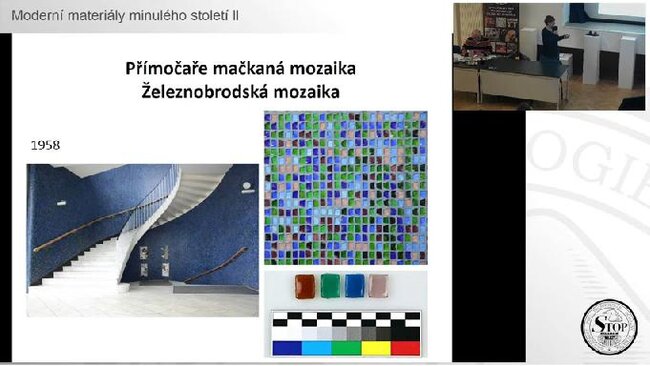 O skleněných mozaikách hovořila Irena Kučerová.