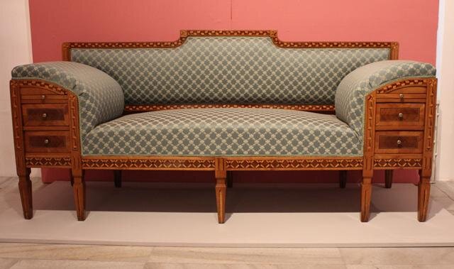 Čalouněné sofa – stav po restaurování