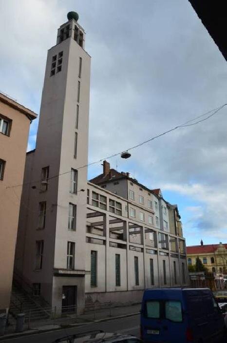 Tábor – Nové Město, Sbor Božích bojovníků Církve československé husitské, celkový pohled z Budějovické ulice