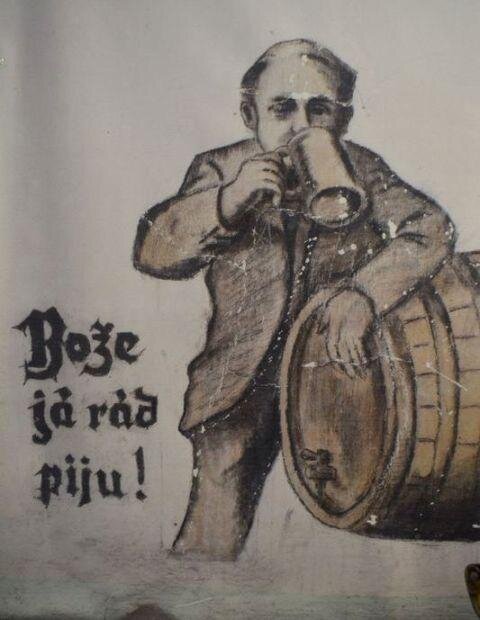 Dobové vyobrazení pijáka piva