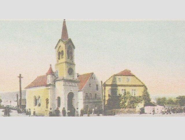 Dobový snímek kaple sv. Anny v Bystřici