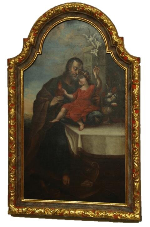 Obraz sv. Josefa s Ježíšem po restaurování
