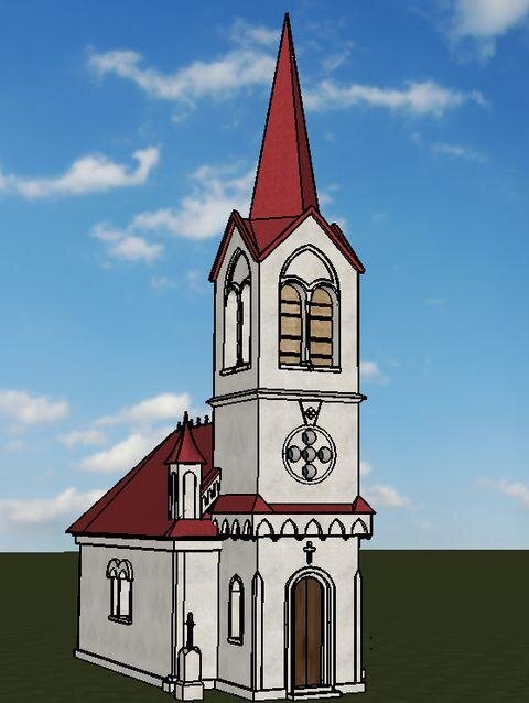 3D model zaniklé kaple sv. Anny v Bystřici