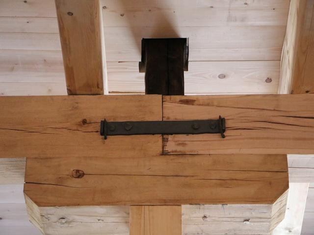 Detail dřevěné nosné části
