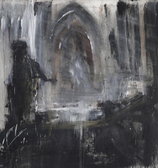 Jakub Špaňhel, Sv. Vít dle Sudka, akryl, plátno, 150 x 140 centimetrů