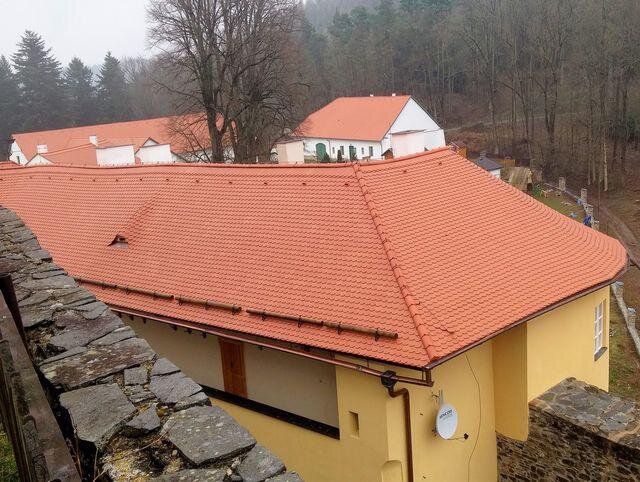 Pohled na hotovou střechu