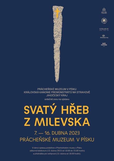 Plakát na výstavu s unikátním Svatým hřebem