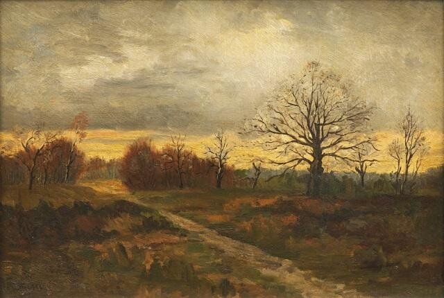 Antonín Chittussi, Podzimní krajina / Motiv z Fontainebleau, kolem 1880