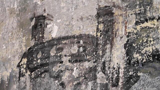 Detail nalezených nástěnných maleb