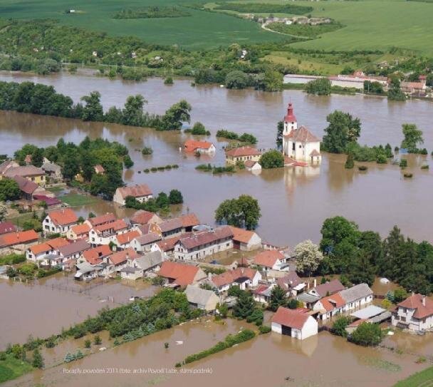 Počaply - povodeň v roce 2013
