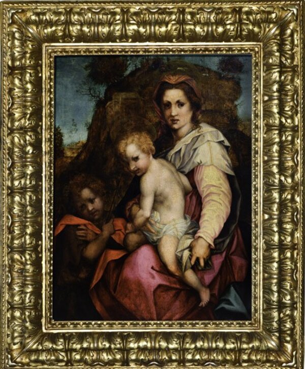 Celek po opravě v masivním zlaceném rámu je z bezpečnostních důvodů opatřen takzvaným muzeálním sklem.  | © Petr Berger