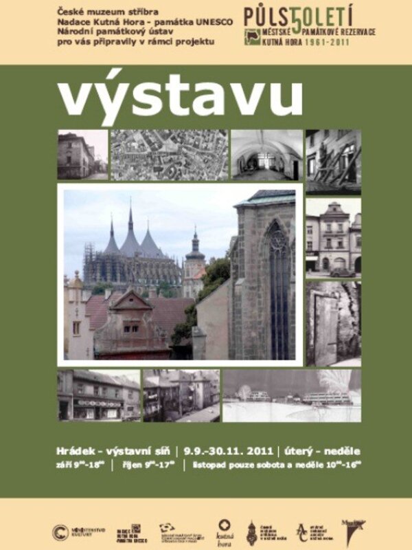 Plakát na výstavu Půlstoletí městské památkové rezervace Kutná Hora