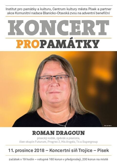Roman Dragoun zahraje na piano, což slibuje v sakrálním prostoru neobyčejný zážitek.