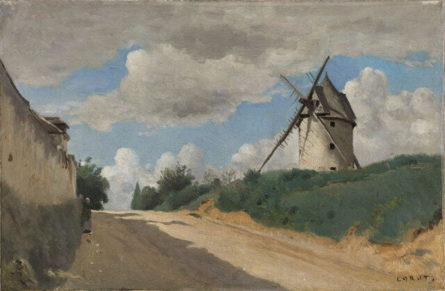 Jean-Baptiste Camille Corot, Větrný mlýn, 1835–1840