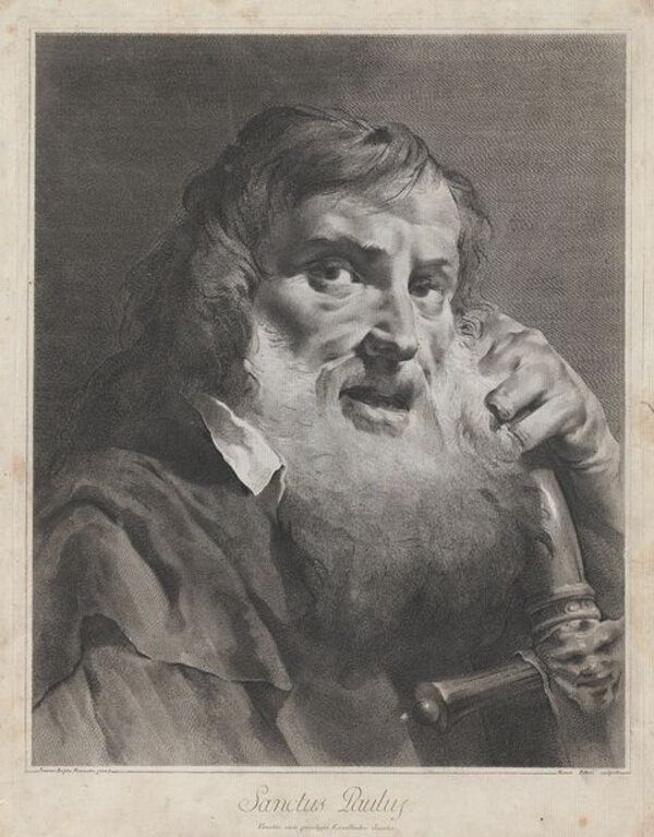 Pitteri Marco Alvise, Svatý Pavel, nedatováno (asi 1742), lept čárový, mědiryt, papír