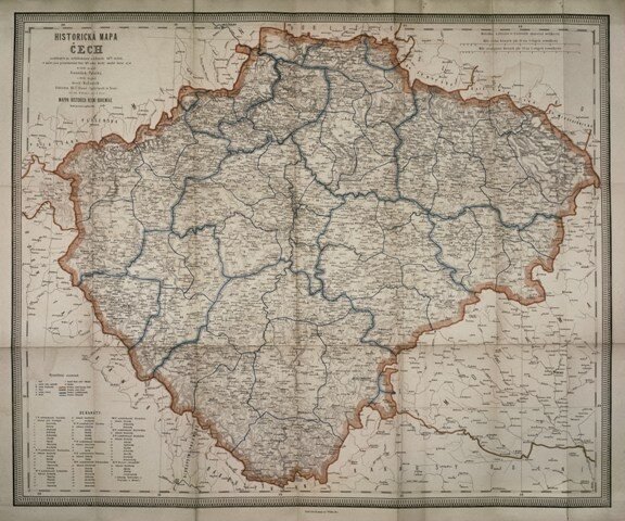 Historická mapa Čech (ilustrační foto)