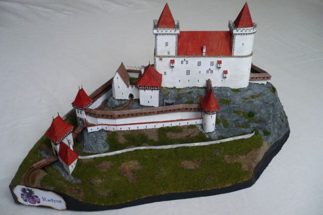 Model hradu Radyně podle Jana Bednáře 