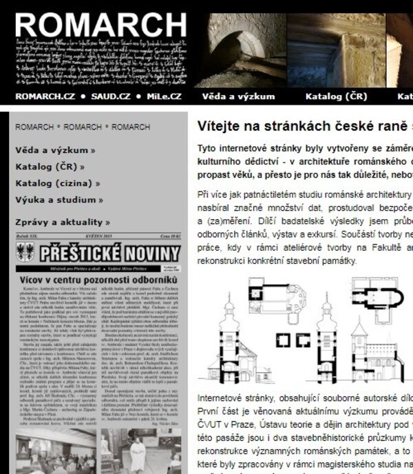 Internetová stránka ROMARCH.CZ přiblíží návštěvníkům problematiku románské architektury.
