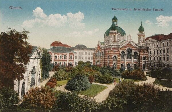 Pohlednice s motivem olomoucké synagogy