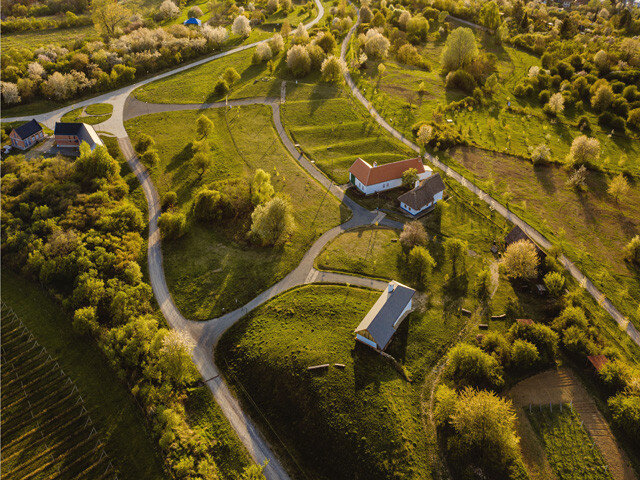 Pohled na místo z ptačí perspektivy