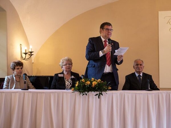 Slavnostní zahájení konference Ringhoffer 200. Úvodní slovo pronesl Karel Ksandr, generální ředitel Národního technického muzea v Praze.