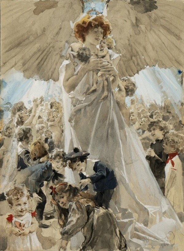 Luděk Marold - Anděl strážný (poslední čtvrtina 19. století)